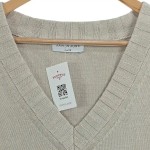 Vorschaubild 6 von Pullunder Damen Rippstrick Baumwolle Beige Gr. 42 Minimalistisch