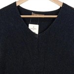 Vorschaubild 5 von V MILANO Damen Strickkleid Schwarz Gr. 38/M Casual V-Ausschnitt Midikleid