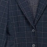 Vorschaubild 6 von Damen Klassischer Mantel Gr. 34/XS Blau Kariert Business