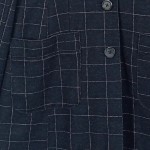 Vorschaubild 7 von Damen Klassischer Mantel Gr. 34/XS Blau Kariert Business