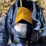 Vorschaubild 2 von Steppjacke Kinder Blau Gr. 152 Polyester Uni Casual Langarm Freizeit