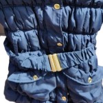 Vorschaubild 4 von Steppjacke Kinder Blau Gr. 152 Polyester Uni Casual Langarm Freizeit