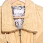 Vorschaubild 2 von Lederjacke Damen Gr. 36/S Beige Lochmuster Casual Langarm Freizeit
