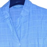 Vorschaubild 4 von Bluse Damen Einheitsgröße Blau Casual Leinen Kurzarm Hemdbluse