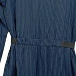 Vorschaubild 4 von Freizeitkleid Damen Blau Gr. 36/S Polyester Strukturmuster Casual 94 cm