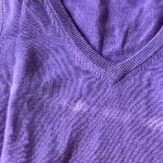 Vorschaubild 4 von Damen Pullunder Gr. 38/M Lila Casual Baumwolle V-Ausschnitt