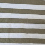 Vorschaubild 5 von Damen T-Shirt 36/S Oliv gestreift Casual Micro Crop Tee