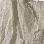 Vorschaubild 3 von Freizeitkleid Damen Gr. 38/M Weiß Baumwolle Polyester Lochmuster