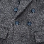 Vorschaubild 4 von Klassischer Mantel Damen Gr. 34/XS Grau Polyester Meliert Elegant Langarm