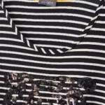 Vorschaubild 3 von Damen Langarmshirt 3/4 Arm Gestreift Pailletten L/40 Freizeit