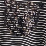 Vorschaubild 4 von Damen Langarmshirt 3/4 Arm Gestreift Pailletten L/40 Freizeit