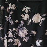 Vorschaubild 4 von Damen Freizeitkleid Schwarz Blumenmuster Gr. XXS