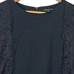 Vorschaubild 2 von Damen Businesskleid Gr. 40/L Schwarz Elegant mit Spitze