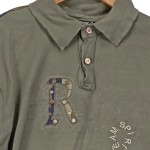 Vorschaubild 4 von Langarmshirt Herren Oliv Gr. 54/XXL Baumwolle Uni Casual Schriftzug