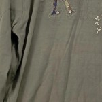 Vorschaubild 5 von Langarmshirt Herren Oliv Gr. 54/XXL Baumwolle Uni Casual Schriftzug