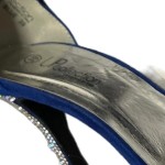 Vorschaubild 5 von UP COLLECTION Damen Sandaletten Gr. 39 Blau Glamourös mit Strass High Heels