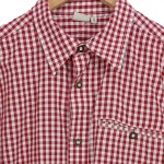 Vorschaubild 4 von Herren Trachtenhemd Rot kariert Gr. 42/XL Traditionell