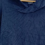 Vorschaubild 3 von Pullover Damen Blau Gr. 40/L Baumwolle Strukturmuster Casual Langarm