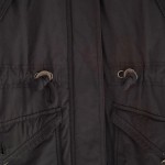 Vorschaubild 5 von Damen Parka Gr. 38/M Schwarz Casual Kapuze Fellbesatz