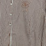 Vorschaubild 7 von Damen Hemdbluse Gr. 46 Braun Kariert Casual Langarm Stickerei