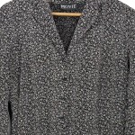 Vorschaubild 4 von Blusenkleid Damen L Schwarz Blumenmuster Viskose Midikleid