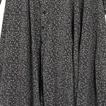 Vorschaubild 6 von Blusenkleid Damen L Schwarz Blumenmuster Viskose Midikleid