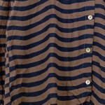Vorschaubild 7 von Damen Hemdbluse Gr. 36/S Gestreift Braun Blau Baumwolle Langarm