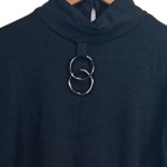 Vorschaubild 4 von Freizeitkleid Damen Gr. 42/XL Schwarz Modern mit Ringen