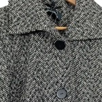 Vorschaubild 5 von Damen Wollmantel Kurzmantel Fischgrät Gr. 44 / XXL Schwarz Weiß
