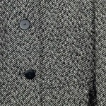Vorschaubild 6 von Damen Wollmantel Kurzmantel Fischgrät Gr. 44 / XXL Schwarz Weiß