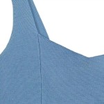 Vorschaubild 6 von Damen Ärmellos Top Blau L Strickmuster Casual Modern