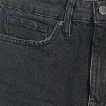 Vorschaubild 6 von Damen Jeansrock Minirock Fransen Uni Schwarz Gr. 34/XS