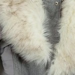 Vorschaubild 6 von Damen Winterjacke Grau Fellkragen Gr. 34 Modern