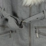 Vorschaubild 7 von Damen Winterjacke Grau Fellkragen Gr. 34 Modern