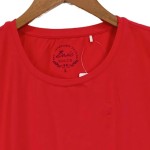 Vorschaubild 5 von Damen T-Shirt Kurzarm Rot Uni Gr. 40/L Basic Casual Logo