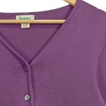 Vorschaubild 6 von Damen Strickjacke Gr. 36 S Lila Wolle Basic Cardigan