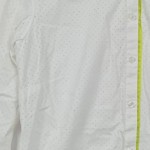 Vorschaubild 7 von Hemdbluse Damen Gr. 38/M Weiß Baumwolle Punkte Casual Langarm Knopf
