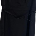 Vorschaubild 3 von Etuikleid Damen Schwarz Gr. 36/S Baumwolle Elasthan Uni Reißverschluss