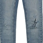 Vorschaubild 7 von Kinder Jeans Slim Fit Blau Gr. 140 Distressed Casual Streetwear