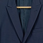 Vorschaubild 6 von Sakko Herren Gr. 48/M Blau Strukturmuster Business Langarm Knopf