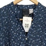 Vorschaubild 5 von Best Connections Damen Bluse Blumenmuster Langarm Blau Gr. 38 M Baumwolle