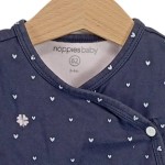 Vorschaubild 6 von Baby Mädchen Kleid Gr. 62 Blau Herzen Baumwolle