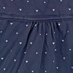 Vorschaubild 7 von Baby Mädchen Kleid Gr. 62 Blau Herzen Baumwolle