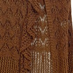 Vorschaubild 7 von Damen Strickjacke 32/XS Braun Lochmuster Vintage Elegant Kurzarm