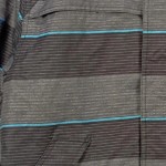 Vorschaubild 6 von Herren Steppjacke Gr. 52/L Gestreift Grau Outdoor Kapuze