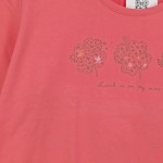 Vorschaubild 6 von Damen T-Shirt Rosa Einheitsgröße Casual Blumenmuster Schriftzug