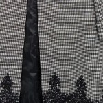 Vorschaubild 5 von Klassischer Mantel Damen Schwarz Gr. 42/XL Polyester Geometrisch Langarm