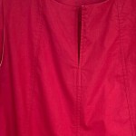 Vorschaubild 3 von Etuikleid Damen Gr. 46/3XL Rot Baumwolle Uni Klassisch Business