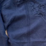 Vorschaubild 5 von Strickjacke Damen Schwarz Gr. 36/S Baumwolle Uni Klassisch Langarm Alltag