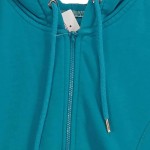 Vorschaubild 6 von Damen Sweatjacke Kapuzenjacke Türkis Gr. XS